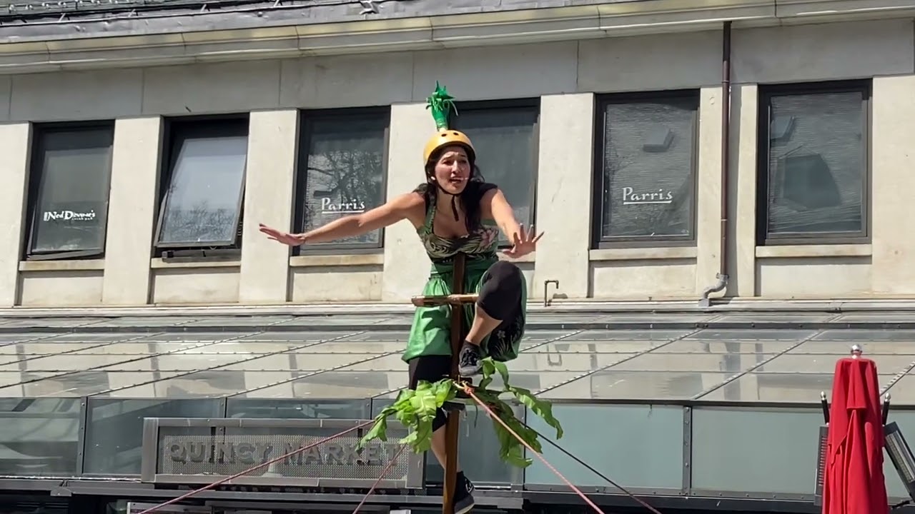 Street performer Faneuil Hall marketplace Boston Massachusetts￼