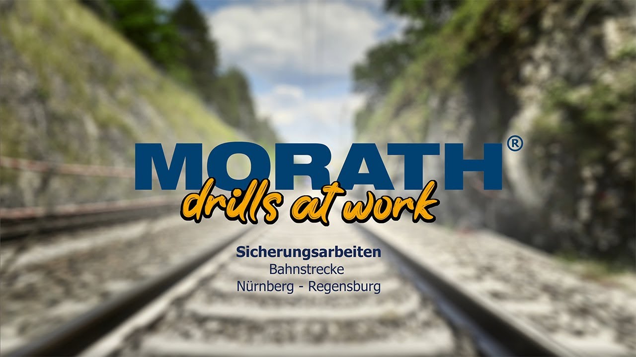 Bahnprojekt zur Felssicherung mit Morath Bohreinheiten