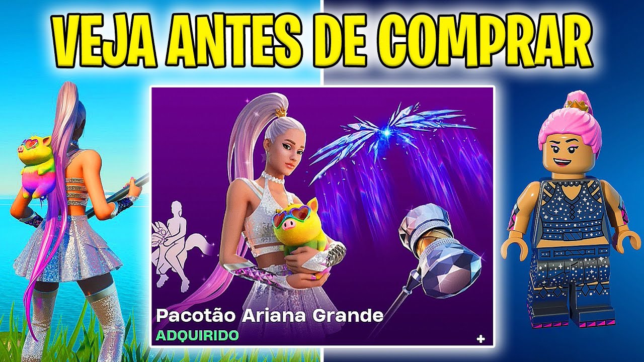 VEJA ANTES DE COMPRAR SKIN ARIANA GRANDE (PACOTÃO ARIANA GRANDE) - Fortnite