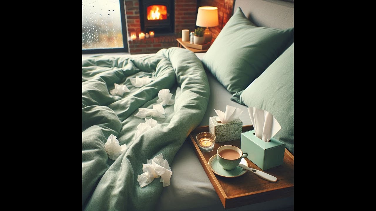 Cold Talkie 2 (F). Sneezes muffled into tissues, congested sniffles, and noseblows.