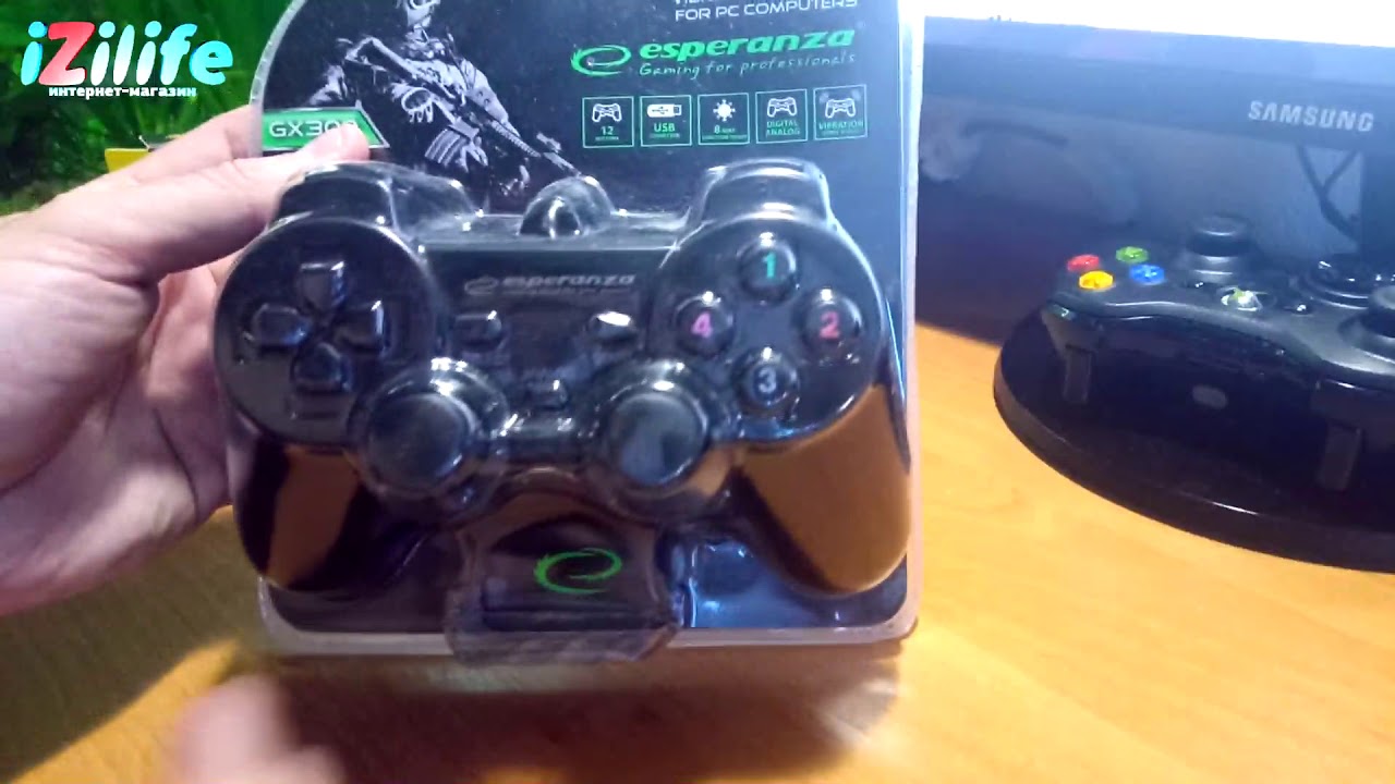 Проводной геймпад Esperanza Vibration Warrior PC/PS3 Black (EG102) / BestPrice