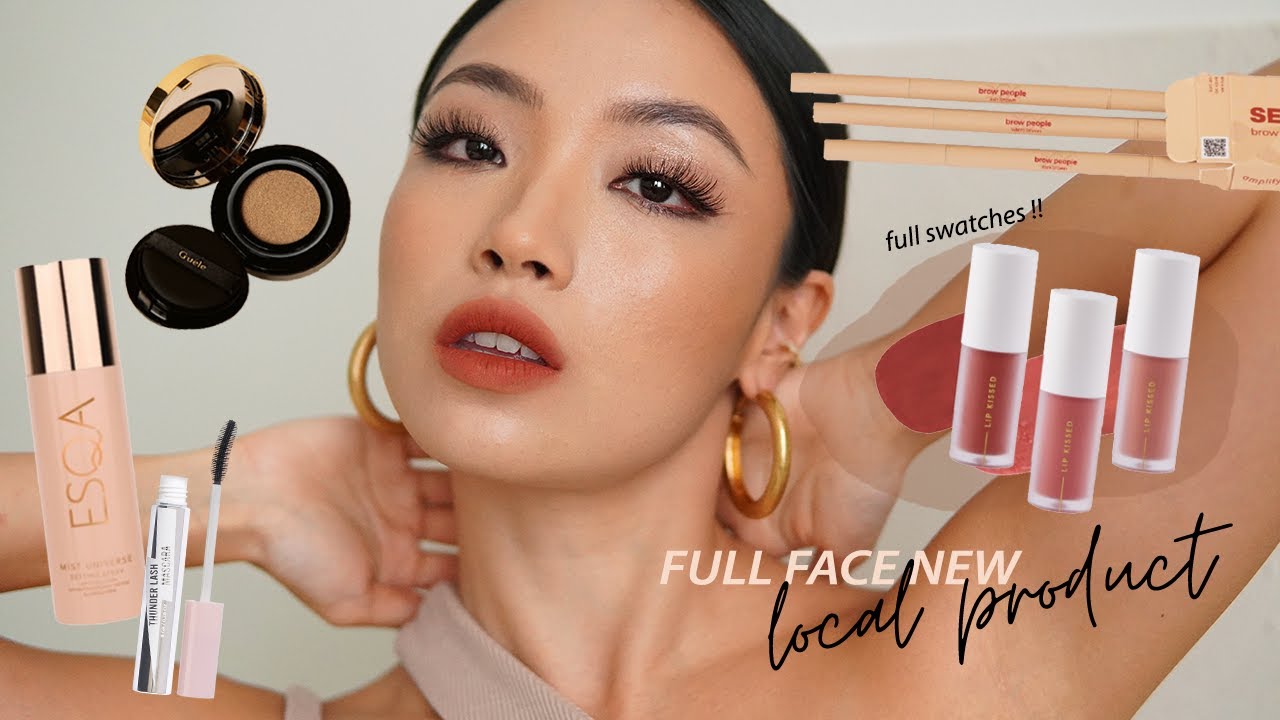 MAKEUP KONDANGAN MANTAN! 😝  Full face produk local baru! SWATCHES LENGKAP LIP KISSED kolaborasiku...