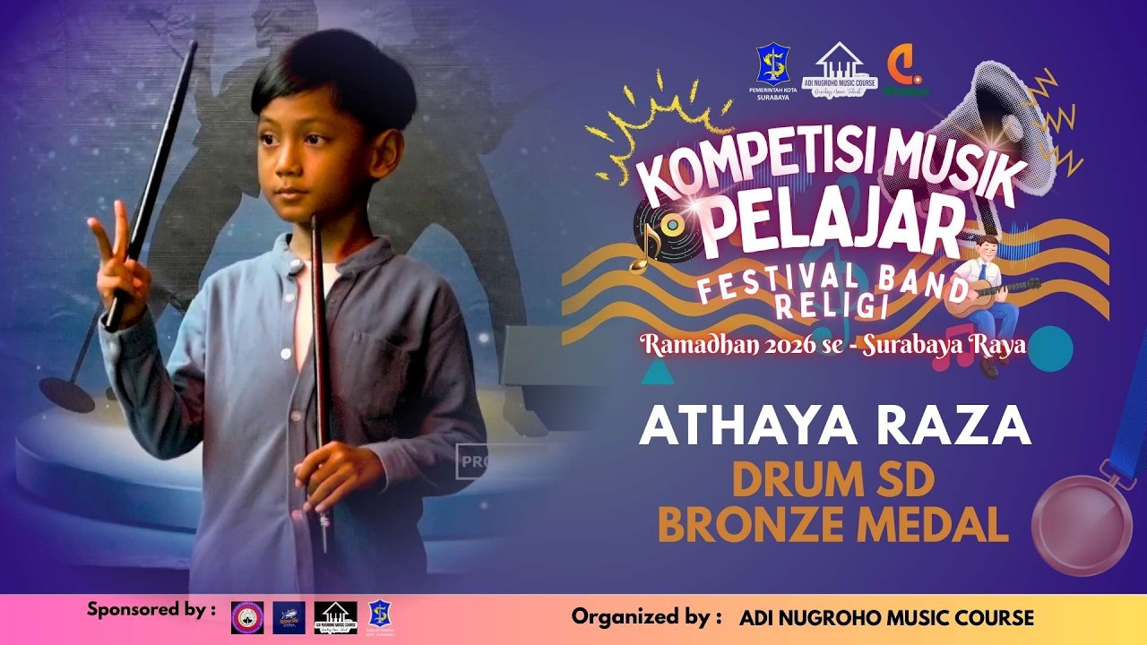 Athaya Raza | Bronze Medal Drum SD | Kompetisi Musik Pelajar Ramadhan 2026