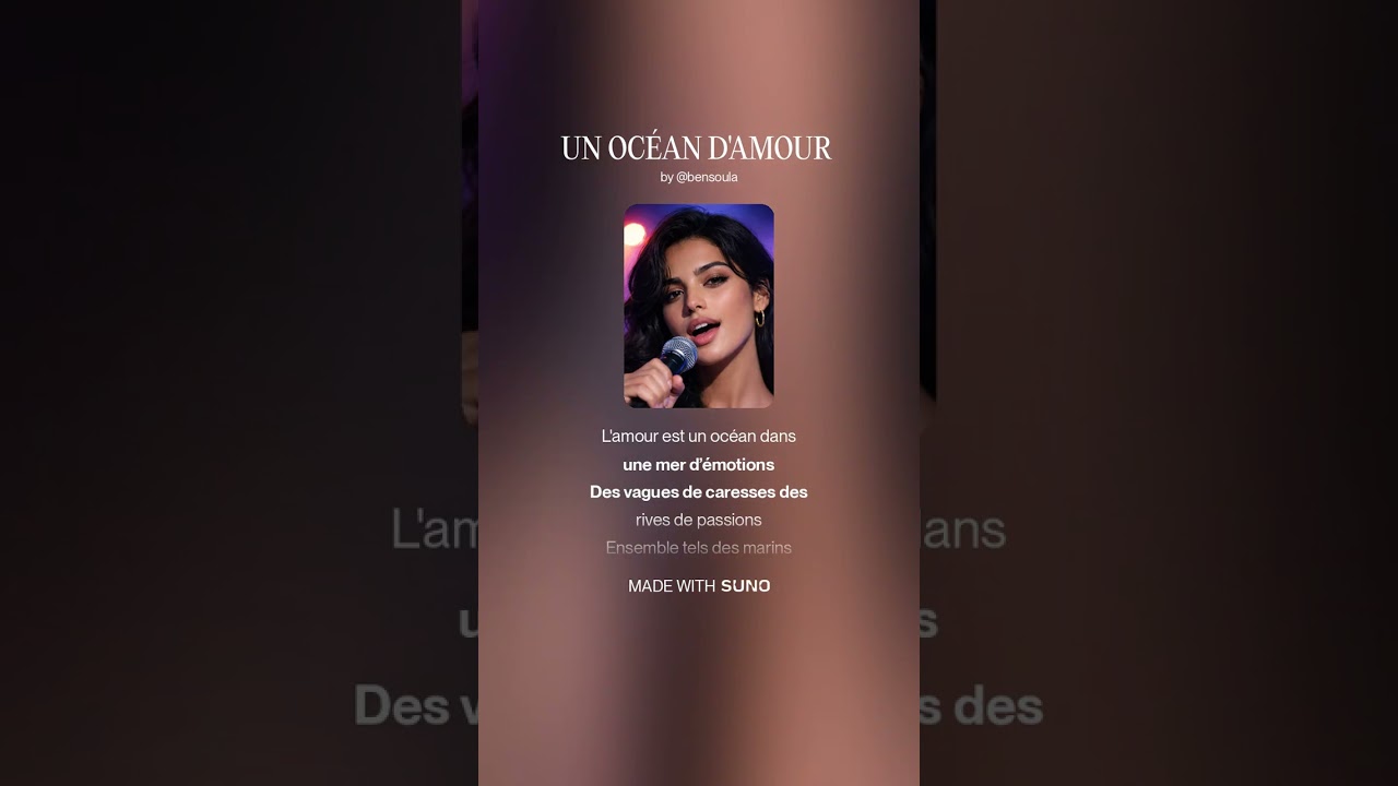 UN OCÉAN D'AMOUR🎤#francechansons #chansonsfrançaises #viralmelodys