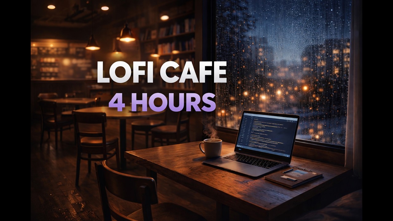 Study at the Café – 4 Hour Lofi Focus Music