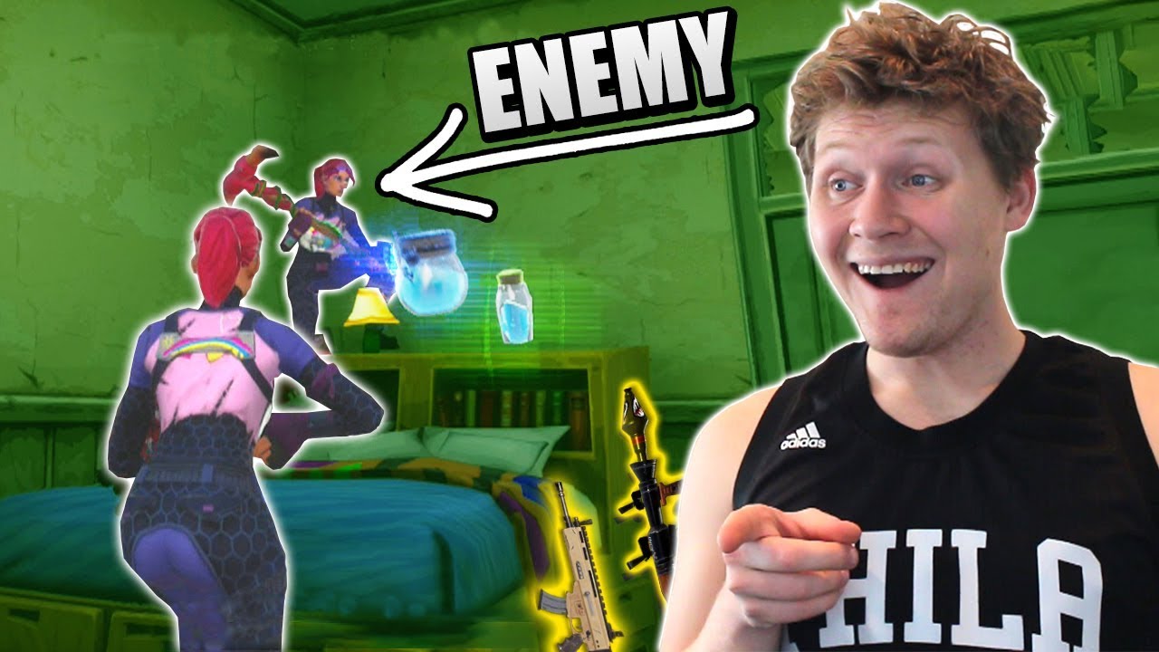 ENEMY PLAYER GAVE US ALL THEIR ITEMS!!! BEGGING FOR MERCY!? FORTNITE BATTLE ROYALE!