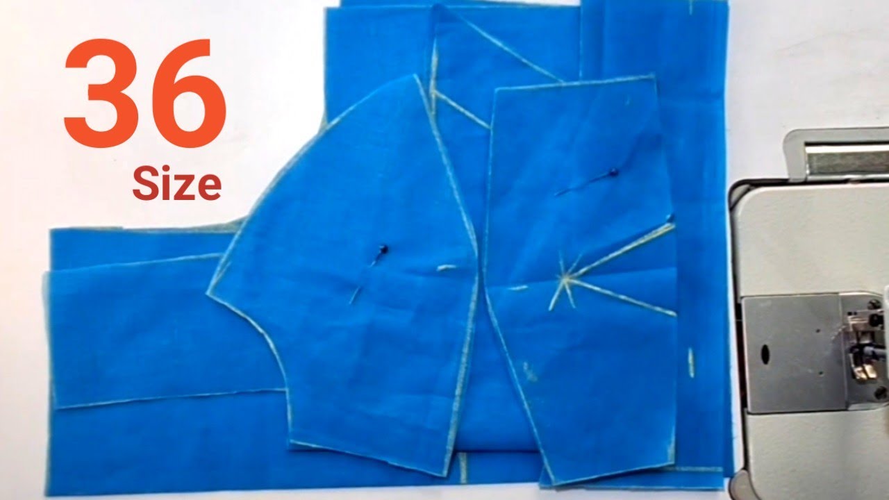 Double Katori blouse cutting. 36 size katori blouse cutting easy and perfect method.Blouse cutting. 