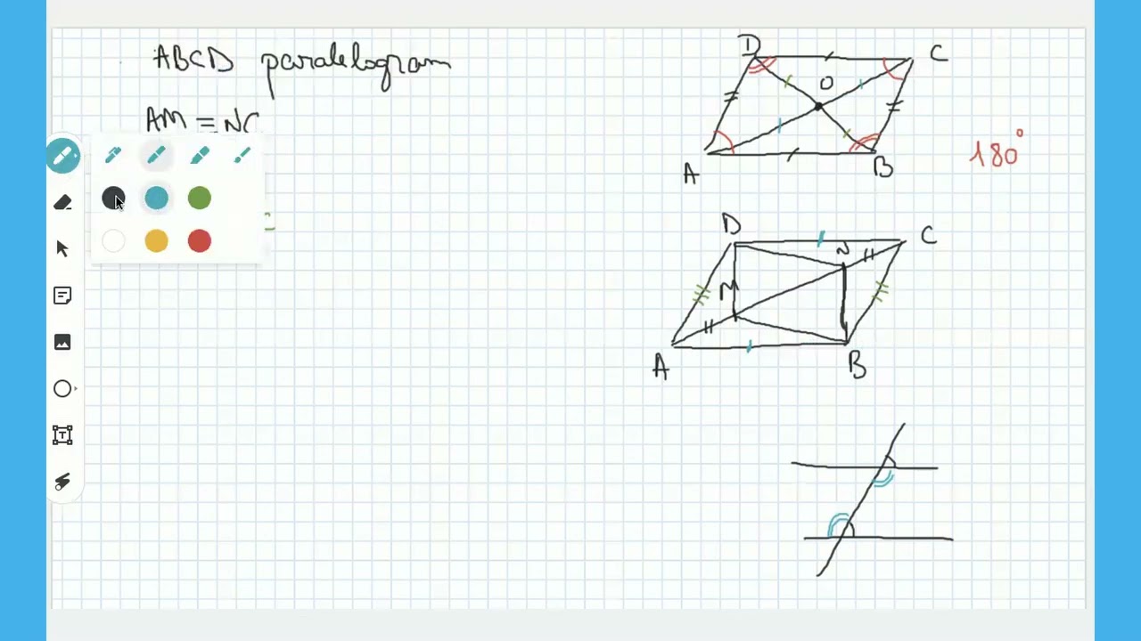 matematica clasa a 7 a - indicatii rezolvare paralelogram problema 2