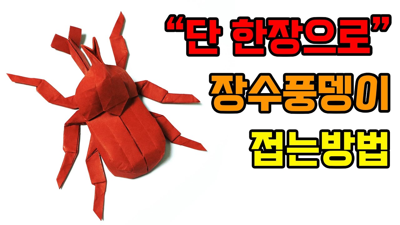 한장으로 멋있는 장수풍뎅이 종이접기 접는방법