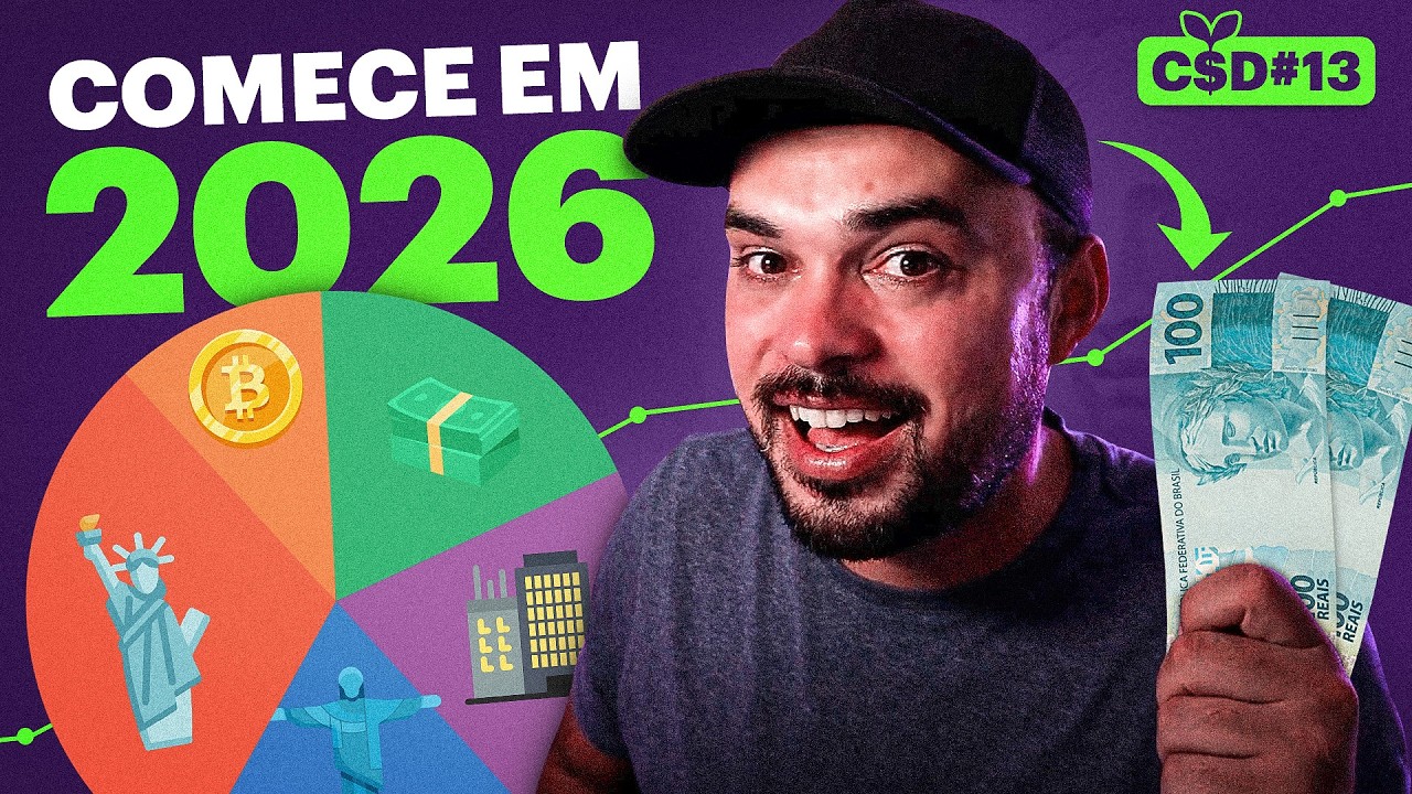 Como começar a investir em 2026 com apenas R$200 por mês | Carteira Sem Desculpas #13 🌱