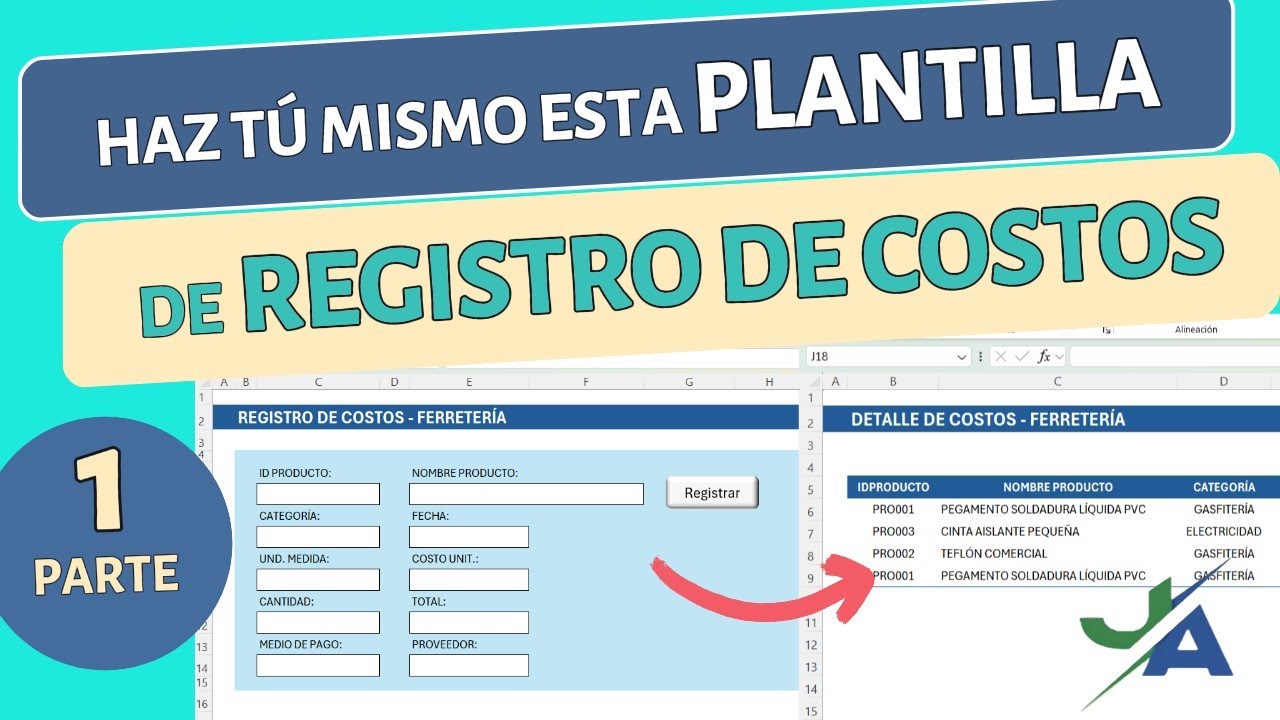 [PASO A PASO] Plantilla para REGISTRAR COSTOS | Fácil y rápido!✨