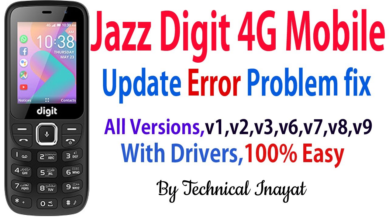 Jazz digit 4G mobile update error,how to update jazz digit 4g mobile Jazz digit 4G mobile flash file