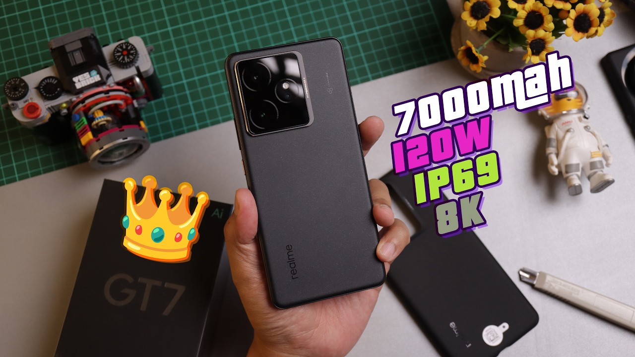 Flagship 7000mAh TIPIS 🔥 Unboxing realme GT 7 - warna IceSense Black RESMI...