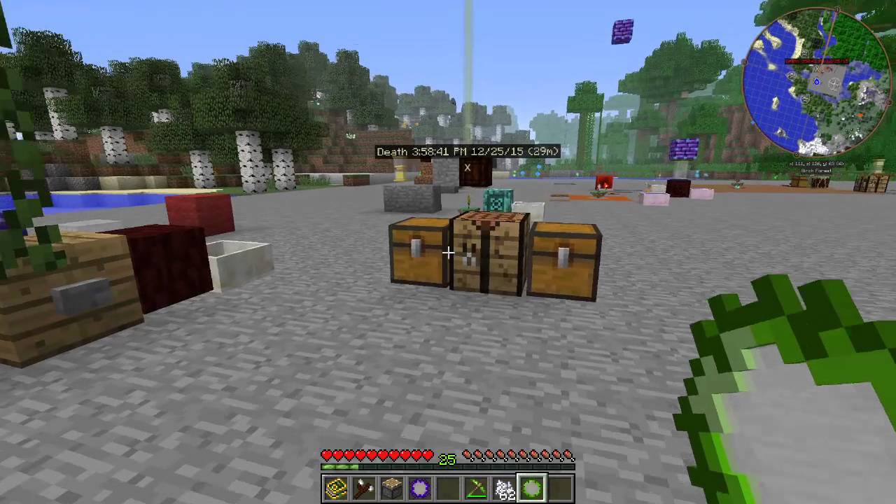 Breaking trees with Botania - Force relays and warp lens