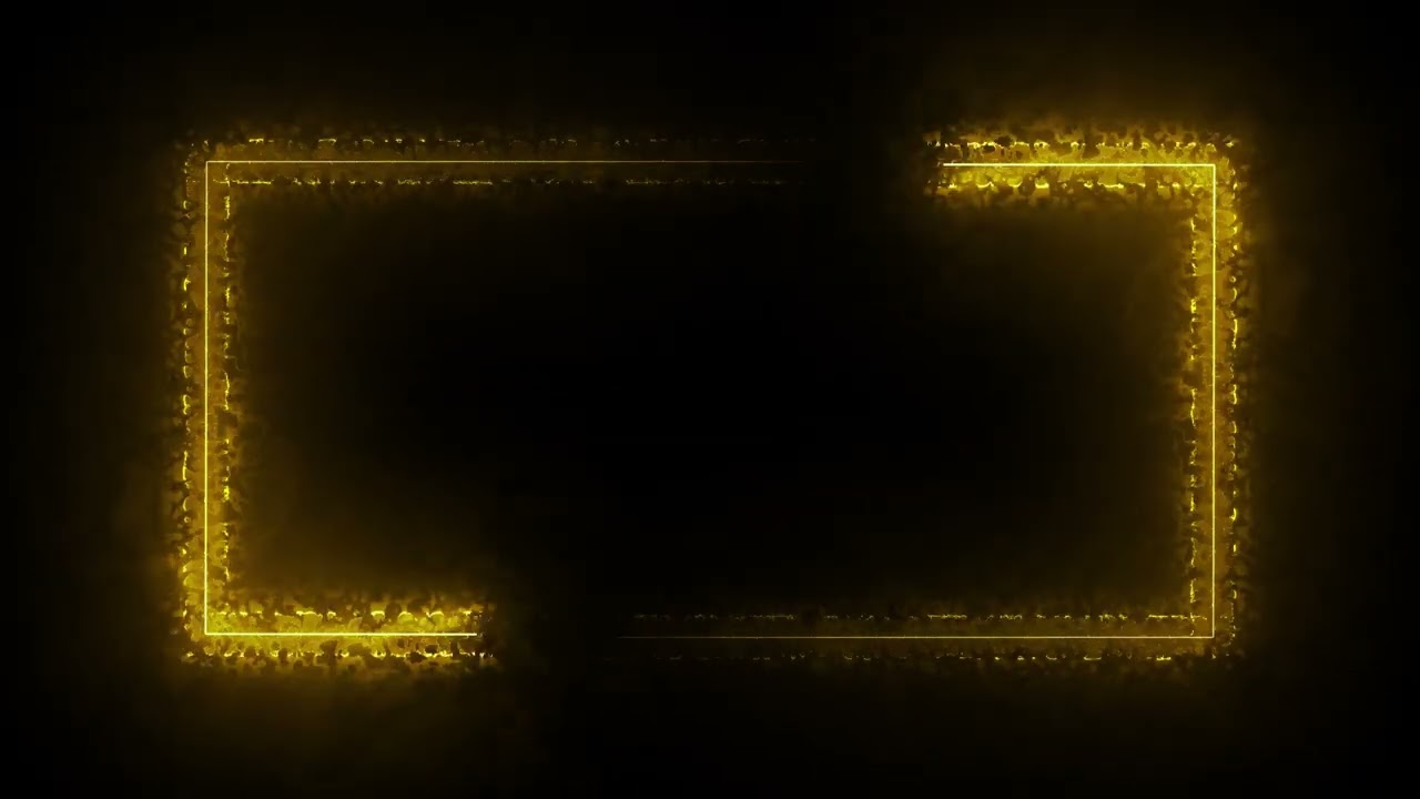 Glowing frame black screen | Neon light border | Frame template video background