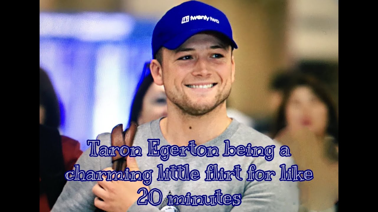 Taron Egerton being a charming little flirt for like 20 minutes