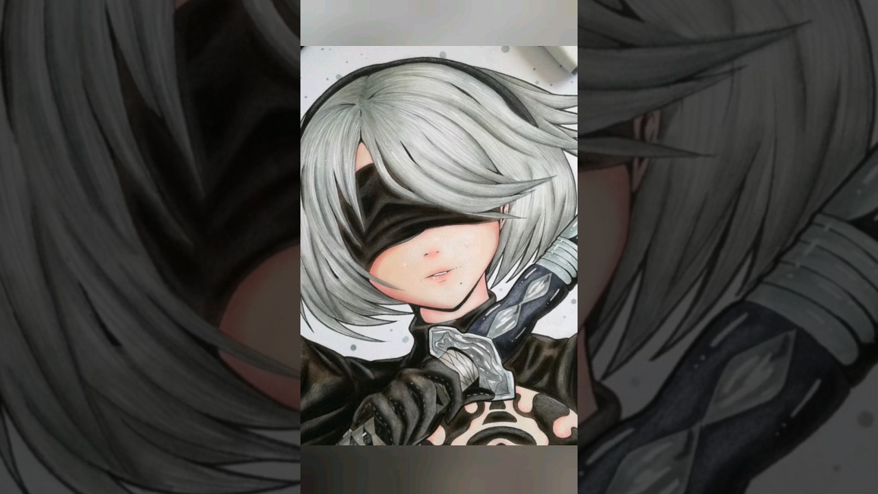2B and 9S drawing  #nierautomata