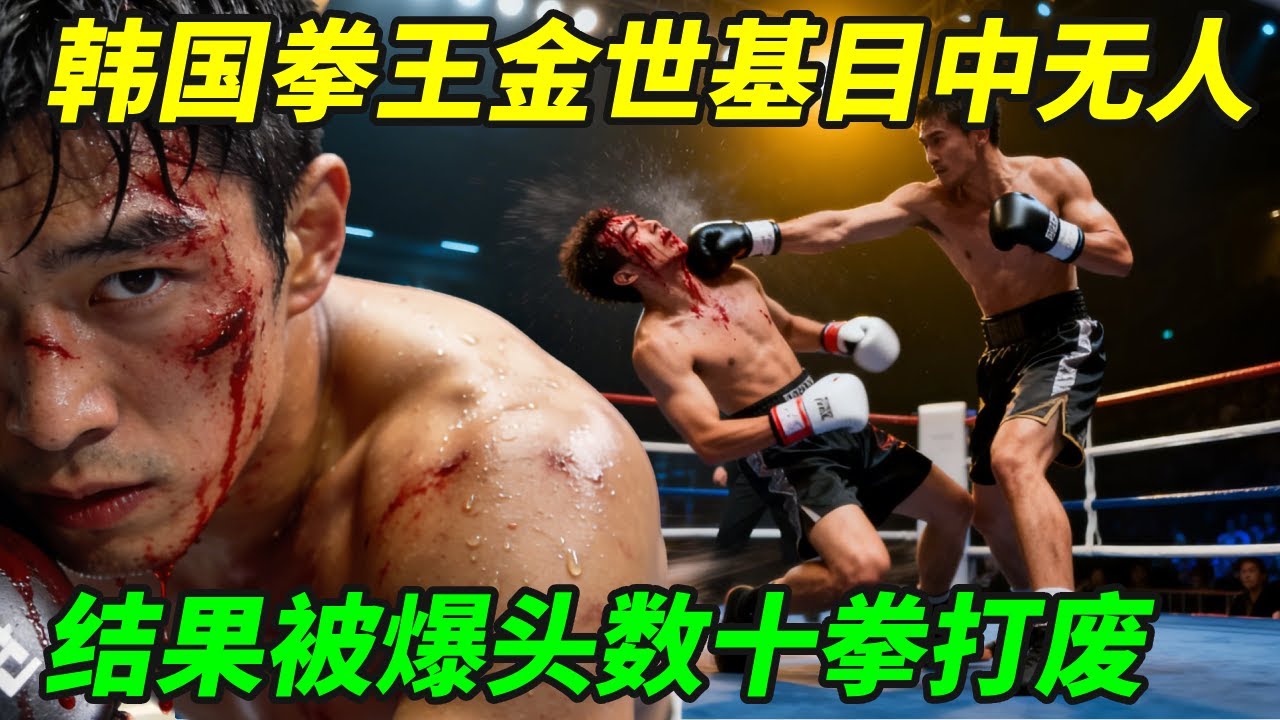 韩国拳王金世基目中无人，瞧不起中国选手，结果被爆头数十拳打废！【小野格斗解说】