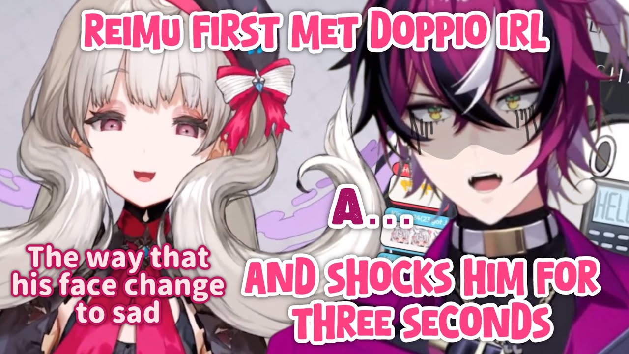 Reimu first met Doppio IRL and shocks him for 3 seconds