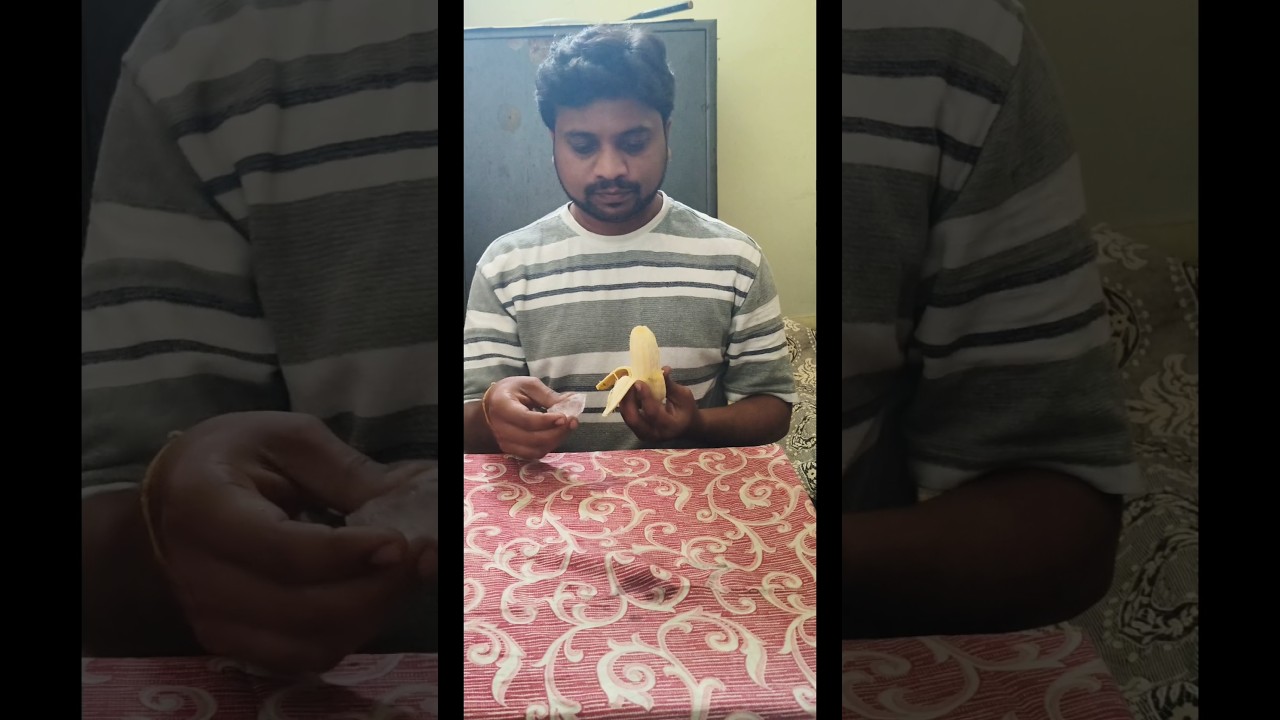 Banana 🍌 plus ice cube 🧊 =smoke reality check #viralshorts #banana #icecube #realitycheck