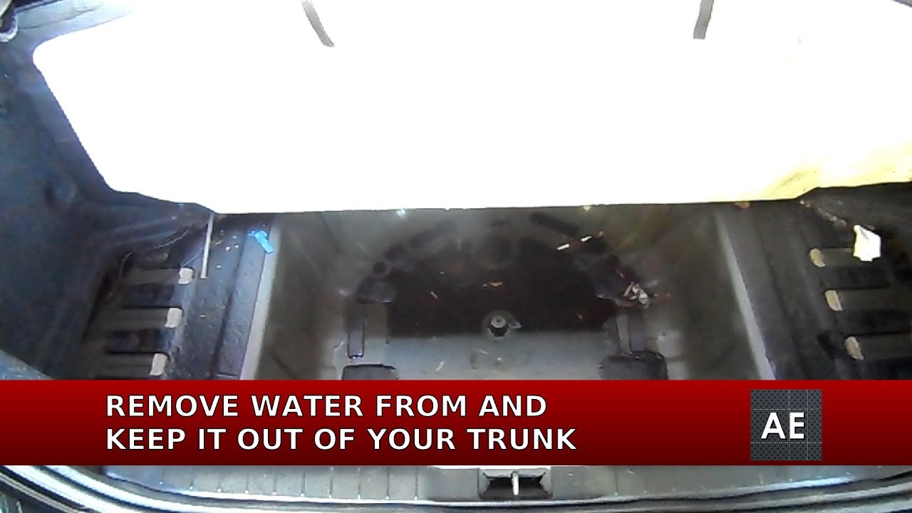 Remove Water from Car Trunk, Free Fix!