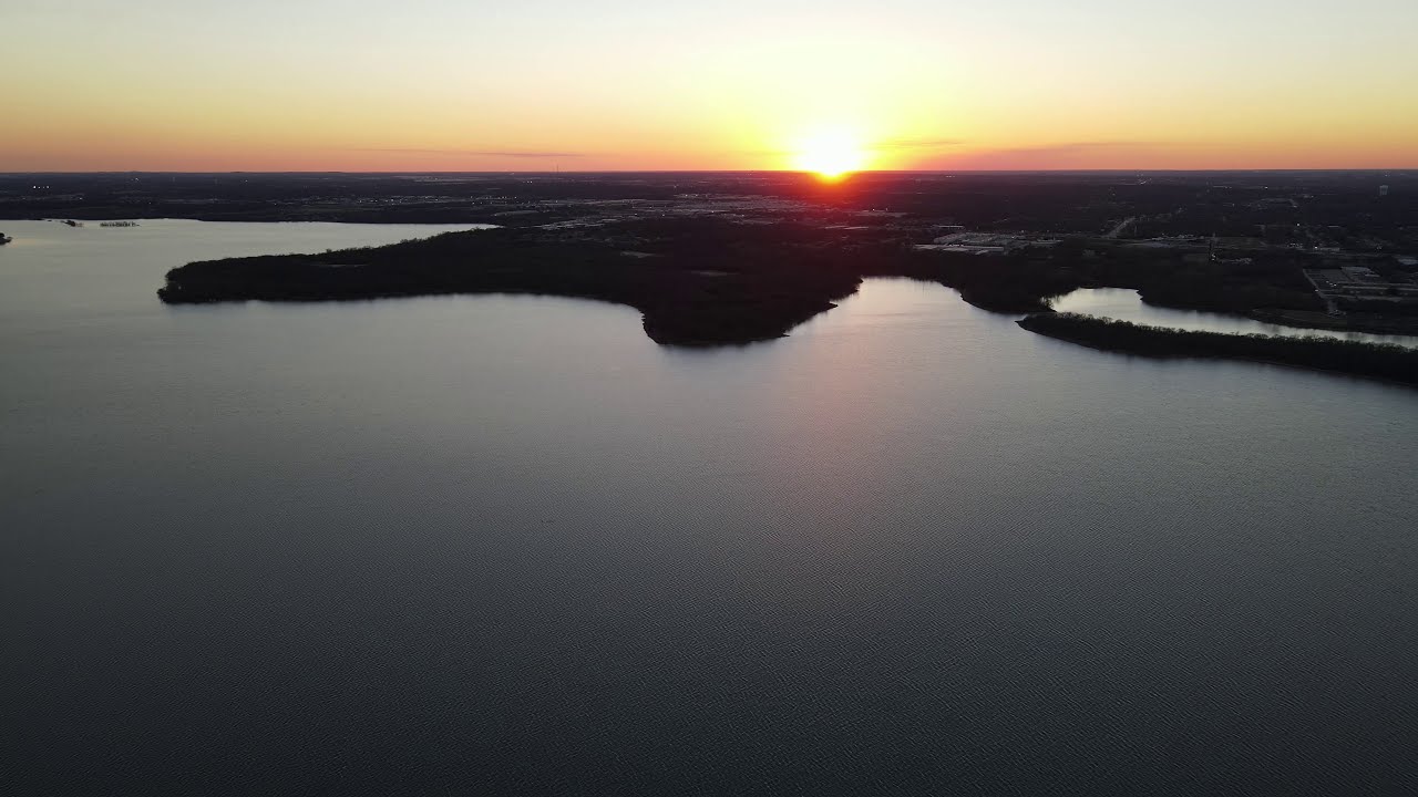 Beautiful Lake Arlington sunset: DJI Mavic Air 2