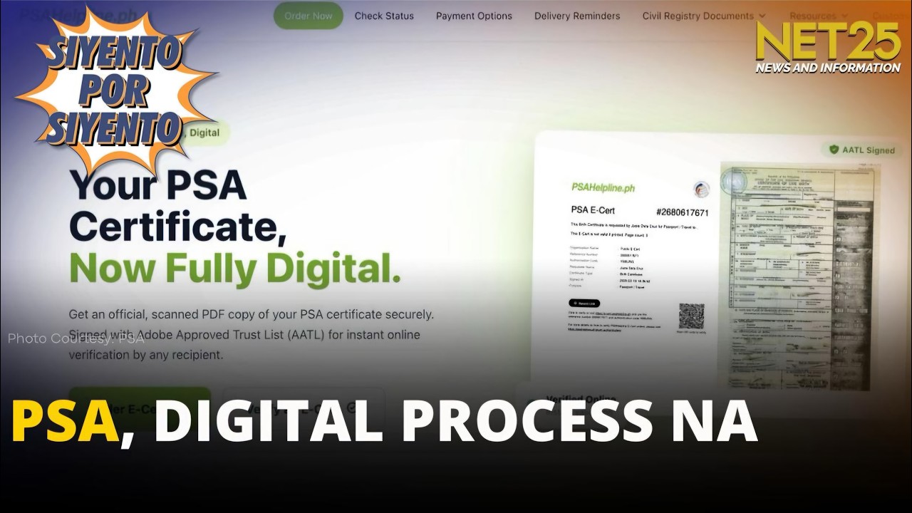 PSA, inilunsad na ang kanilang e-certificate
