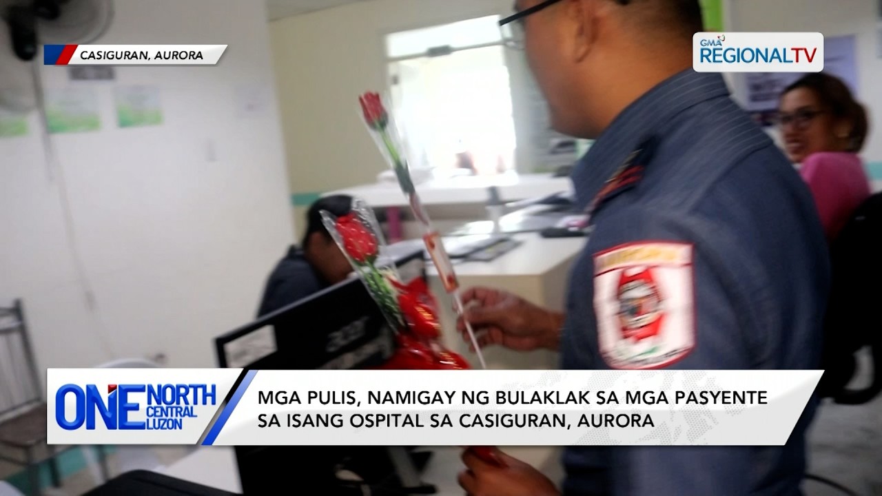 Mga pulis, namigay ng bulaklak sa mga pasyente sa isang ospital sa Aurora | One North Central Luzon