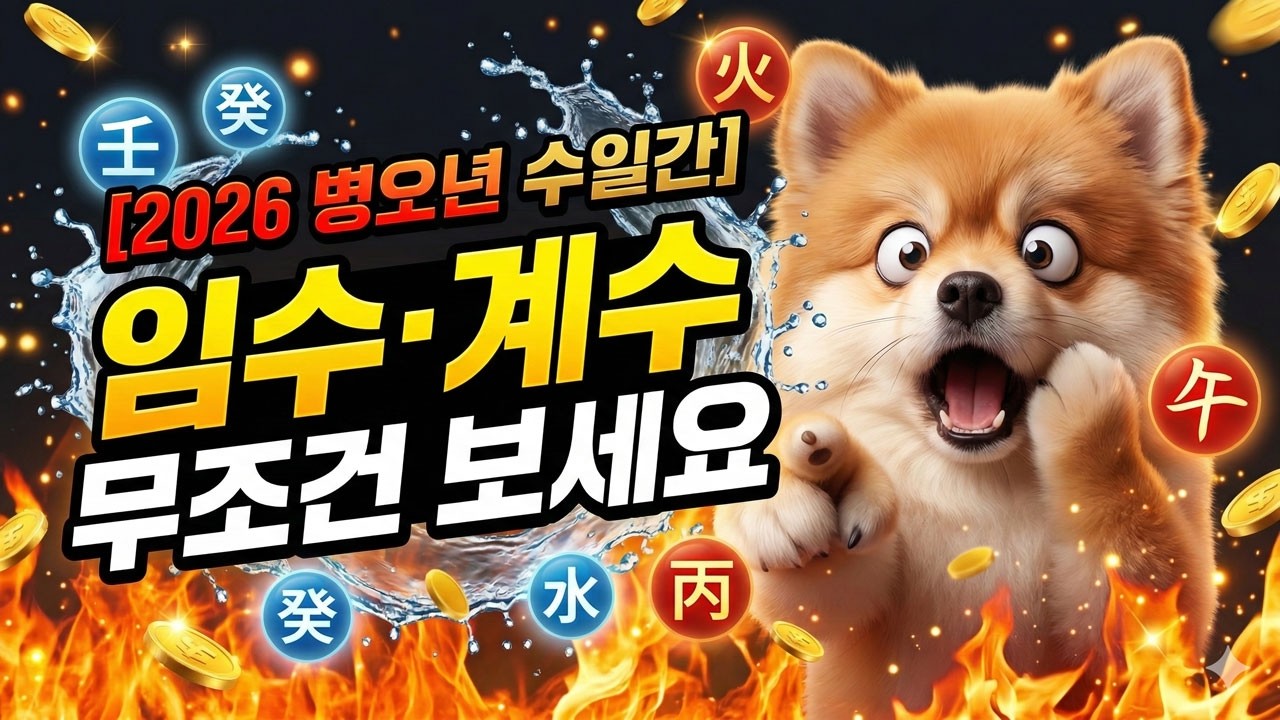 🐎2026년 돈복 터지는 임수, 계수일간 특징 완벽정리 | 내 사주로 알아보는 5가지 재물운 핵심 전략 💰