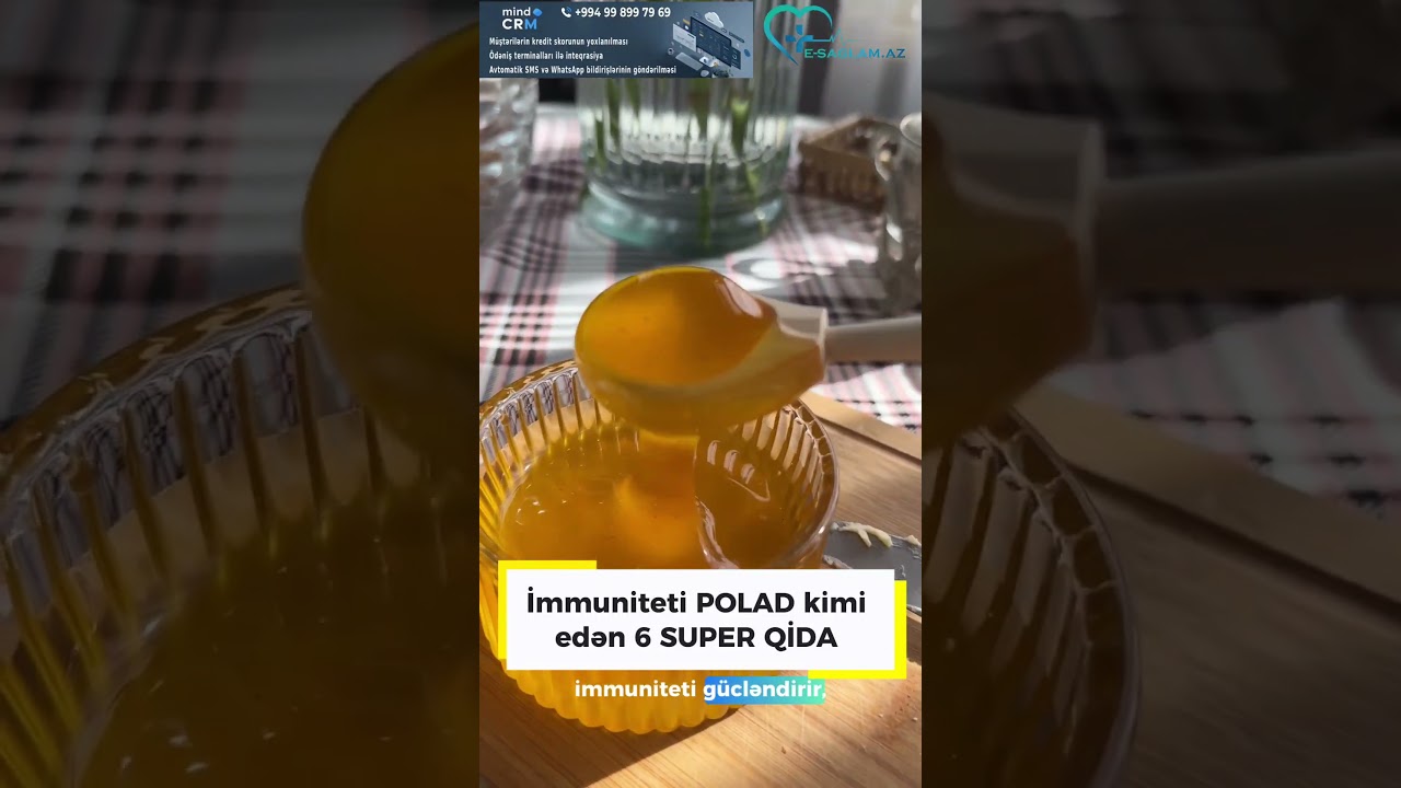 İmmuniteti polad kimi edən 6 SUPER QİDA #immunitet #faydalıbilgi #TibbiKanal #sağlamlıq #tibbixəbər