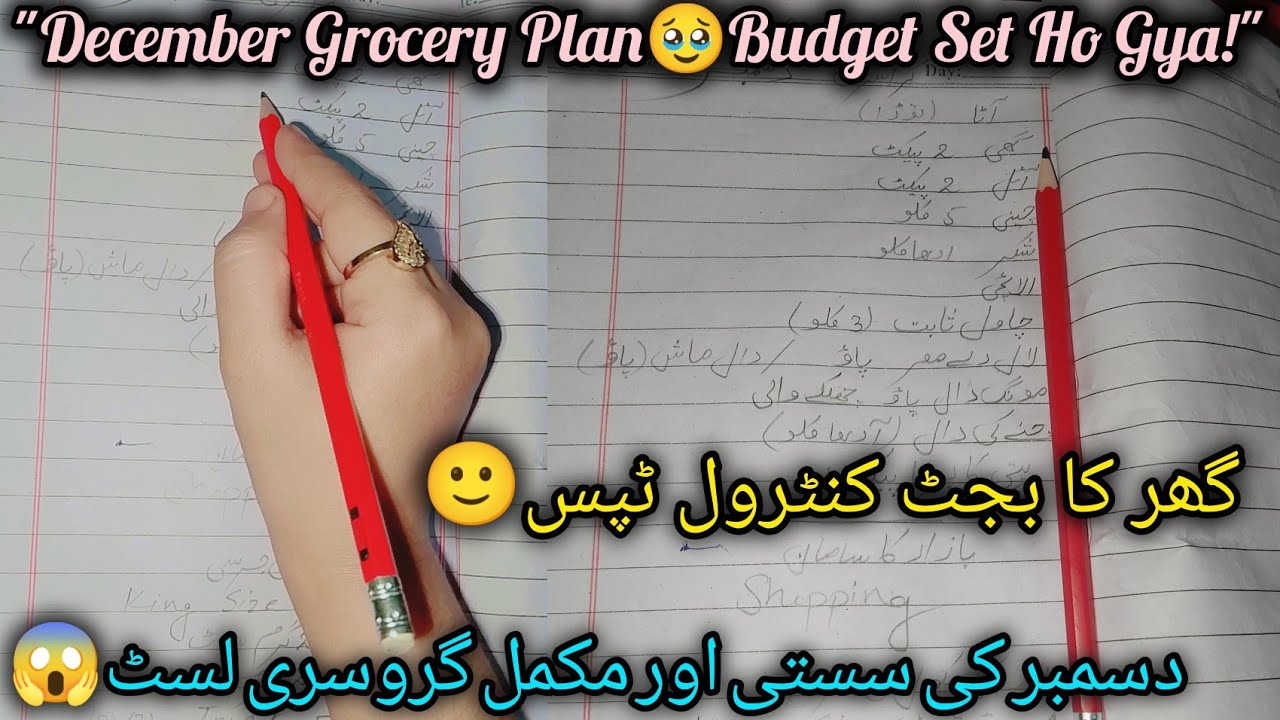December Grocery Plan 2025 | Monthly Budget & Full Grocery List | Homemaker Vlogs by Fajar Usama