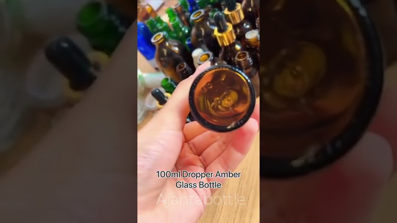 100 ml Dropper Amber Glass Bottle | 18 mm Neck | Ajanta Bottle Pvt. Ltd.