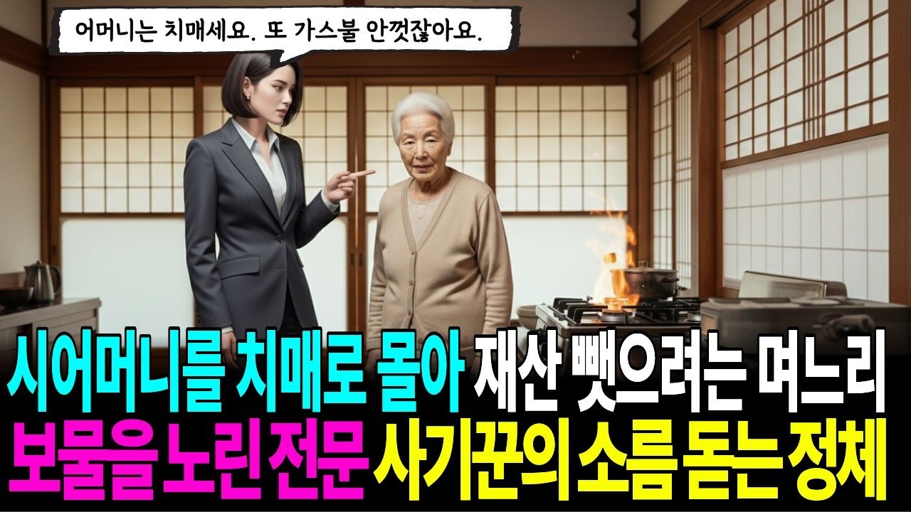 시어머니를 치매로 몰아 재산 뺏으려는 며느리, 보뮬을 노린 전문사기꾼의 소름돋는 정체 #노후사연 #시니어감동사연 #오디오북 #사이다사연
