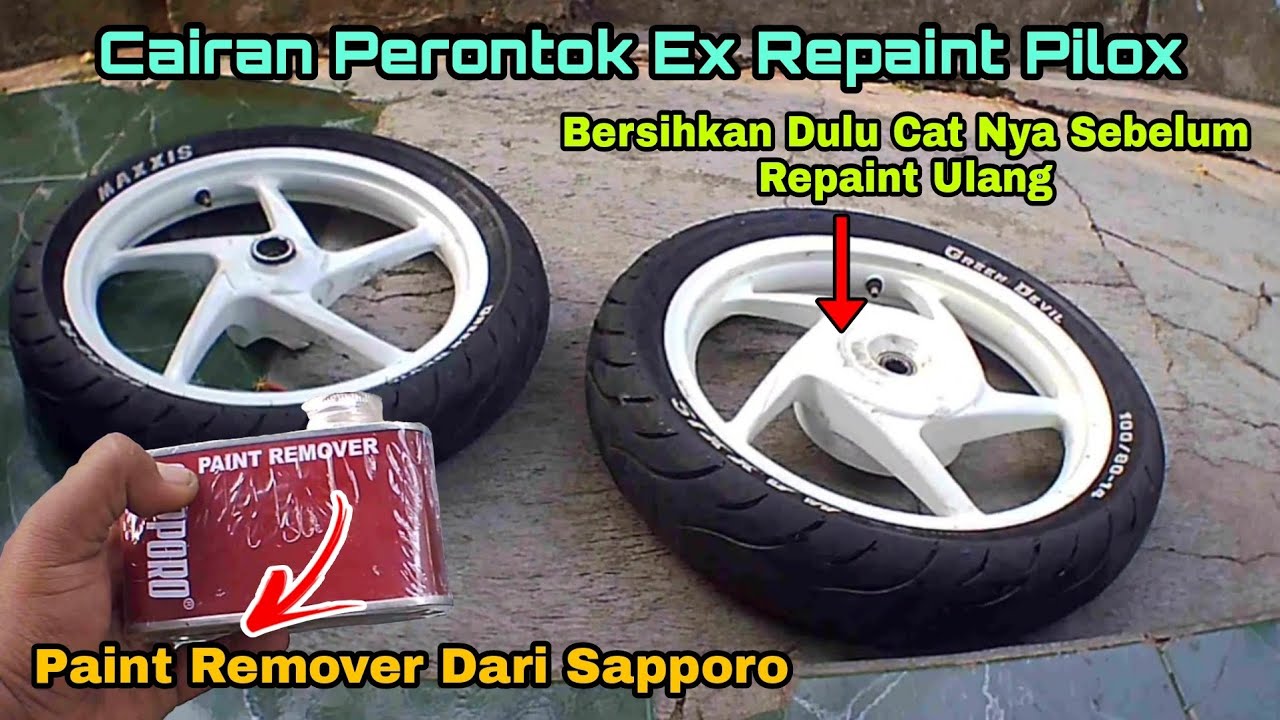 Cara Bersihkan Bekas Cat di Velg - Paint Remover Sapporo Cairan Perontok Cat Pilox
