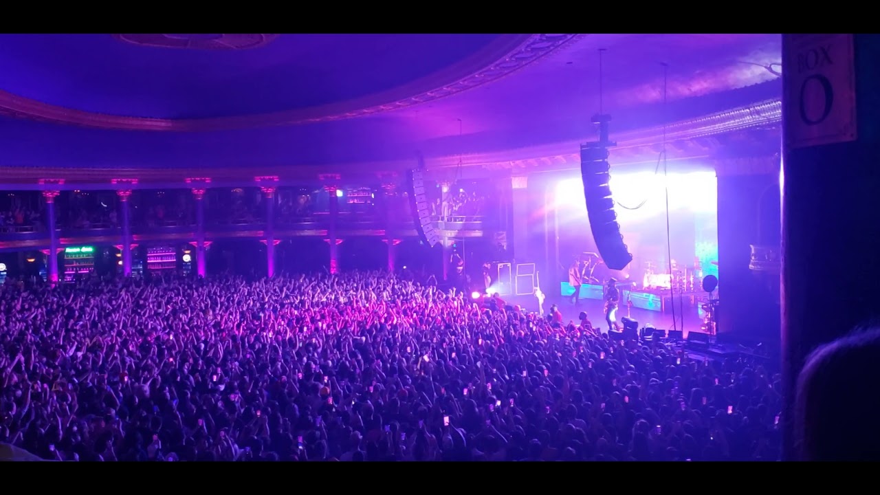 MGK Climbs the balcony at The Rave in Milwaukee Wisconsin. 10/05/21