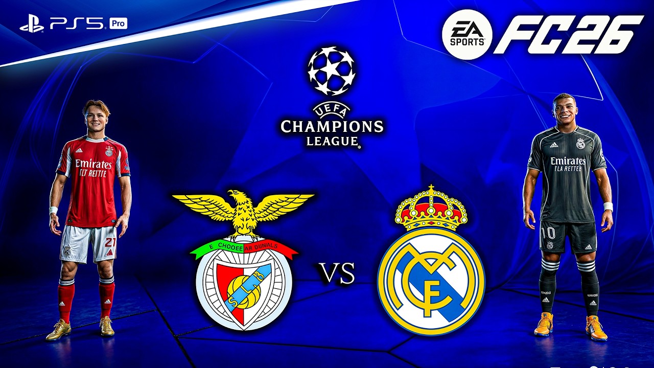 FC 26 - Benfica vs. Real Madrid - UEFA Champions League 25/26 PlayOff Full Match | PS5™ Pro [4K60]
