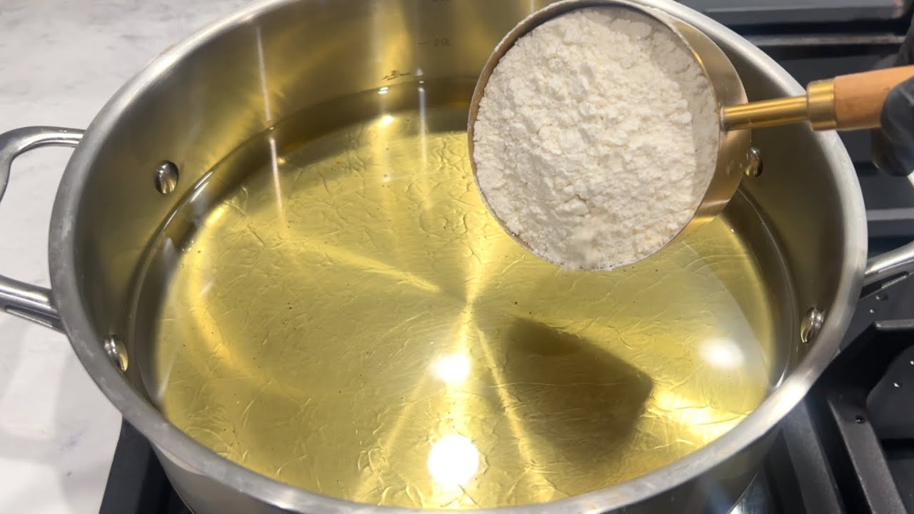 JUST POUR A CUP OF FLOUR TO THE HOT OIL, I Never Thought This Would Happen 