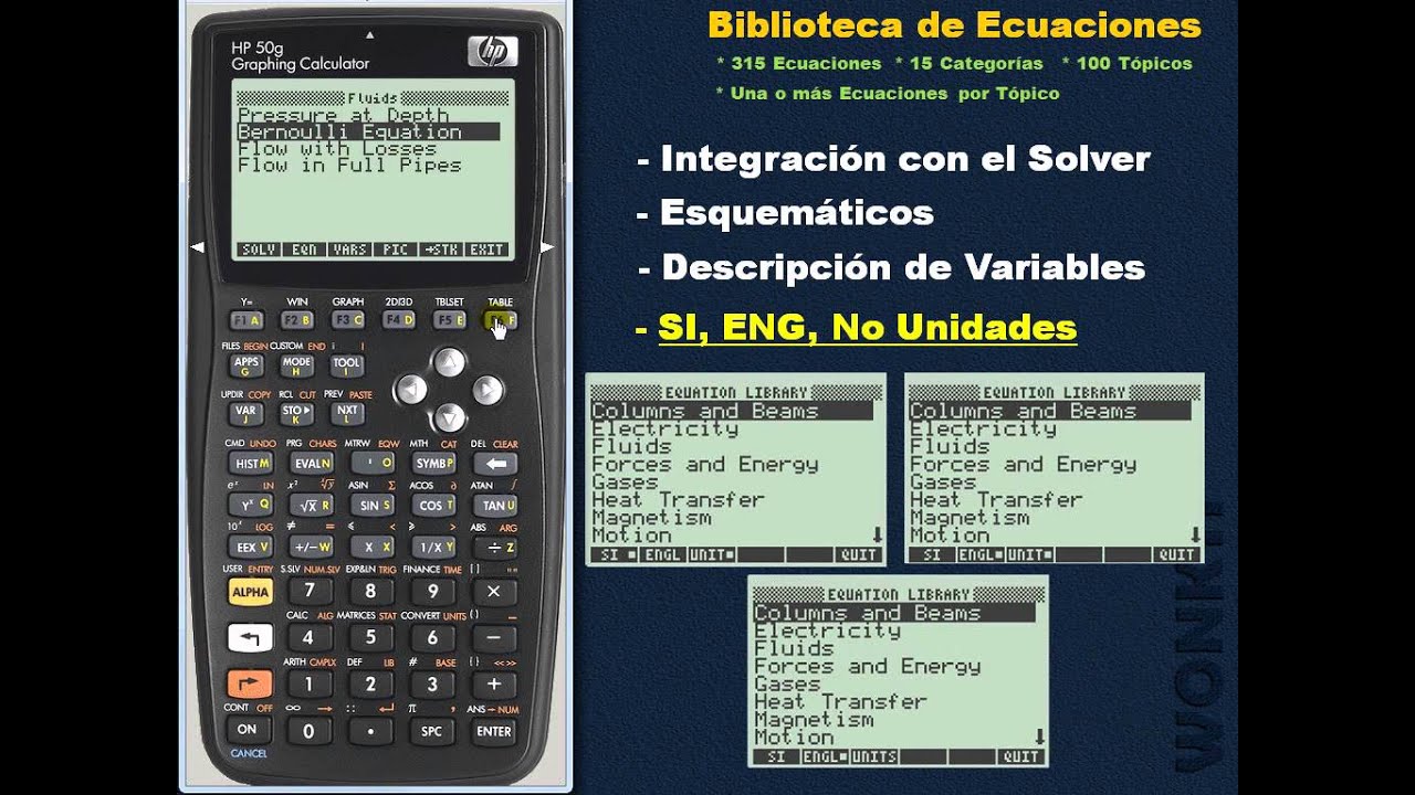 HP 50G: Biblioteca de Ecuaciones - Episodio 1 (Vista Preliminar)