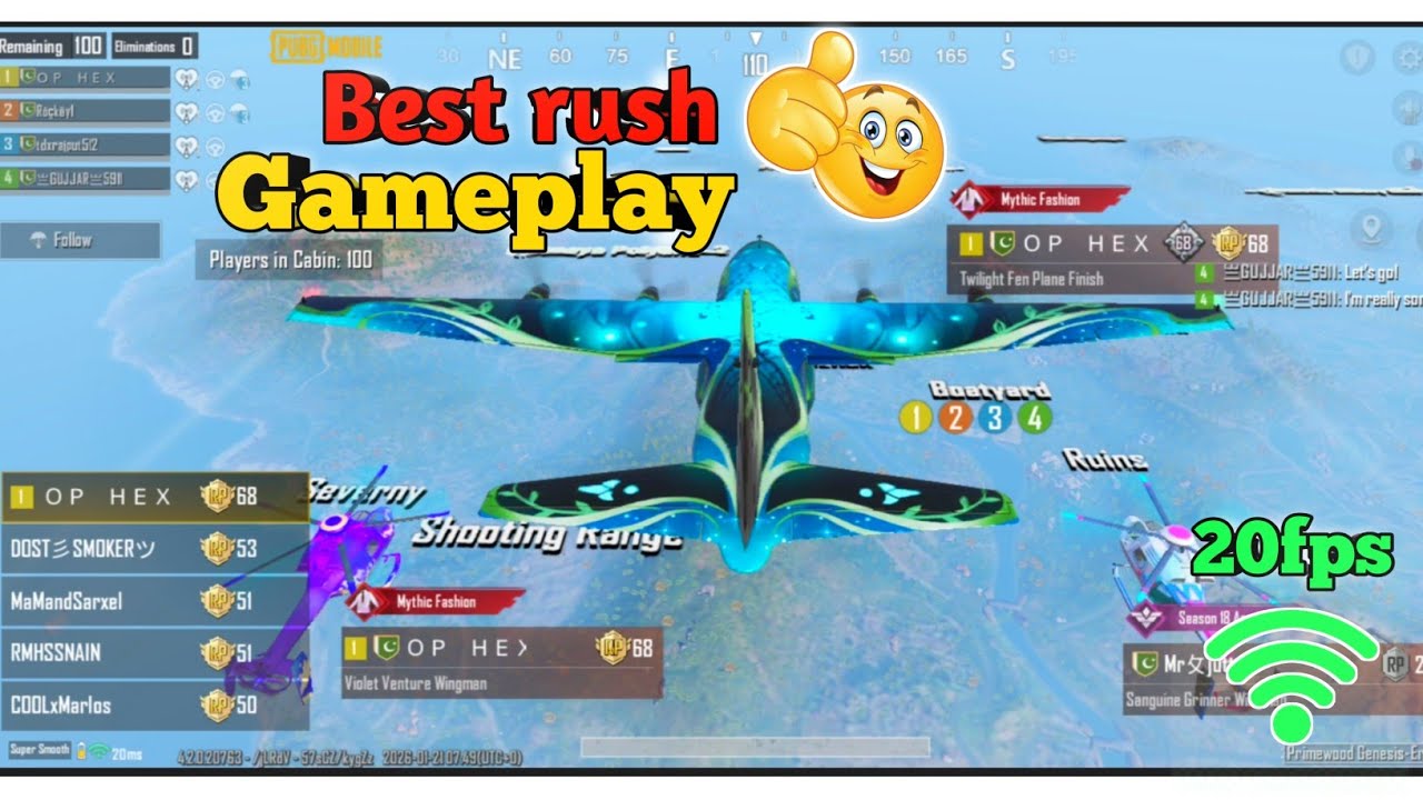 Best rush gameplay | 20fps | Pubg Mobile |