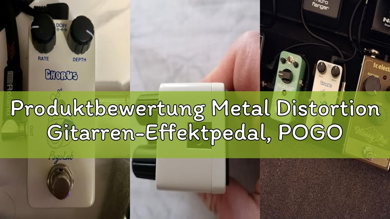Produktbewertung Metal Distortion Gitarren-Effektpedal, POGOLAB Verzerrungspedal Effektpedal, AC/DC-