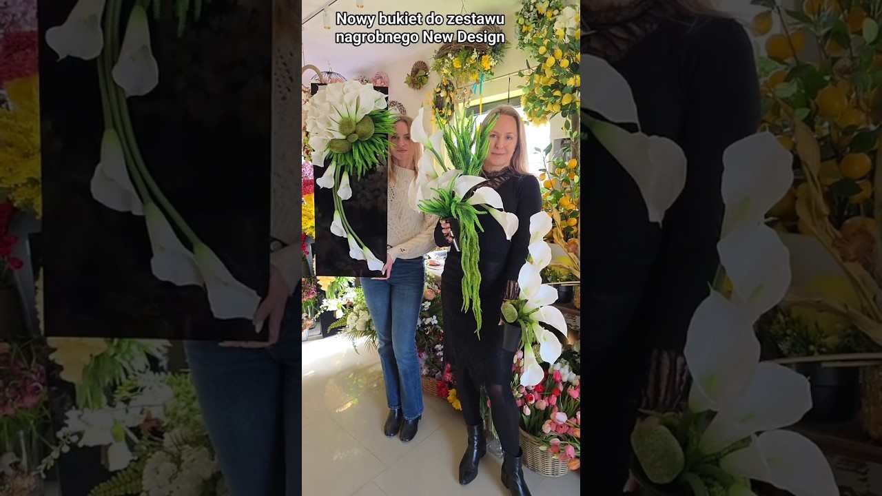Komplety nagrobnych kompozycji z linii New Design, z oferty naszej pracowni florystycznej tenDOM.pl.