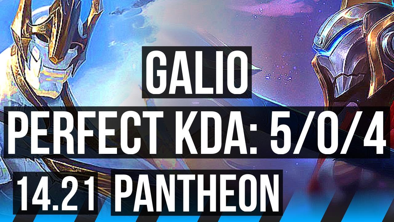 GALIO vs PANTHEON (MID) | 5/0/4 | KR Grandmaster | 14.21