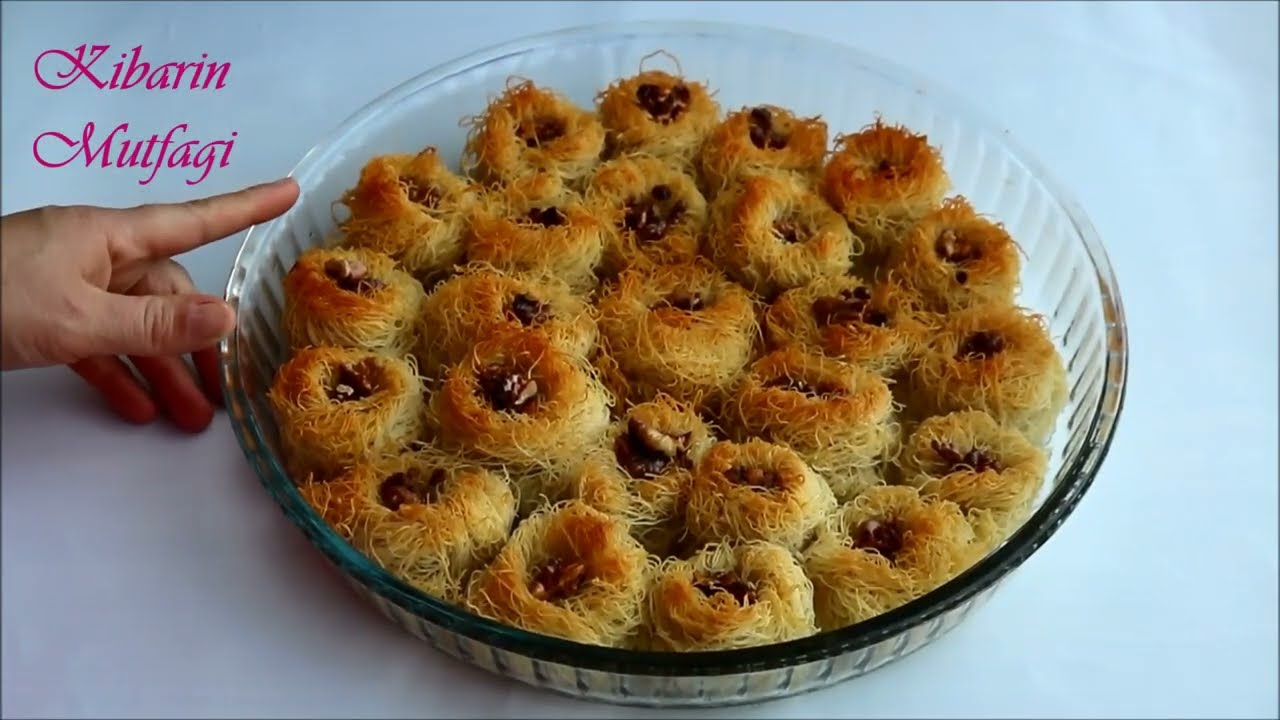 Kadayıf bülbül yuvası tatlısı nasıl yapılır - Şerbetli tatlı tarifleri