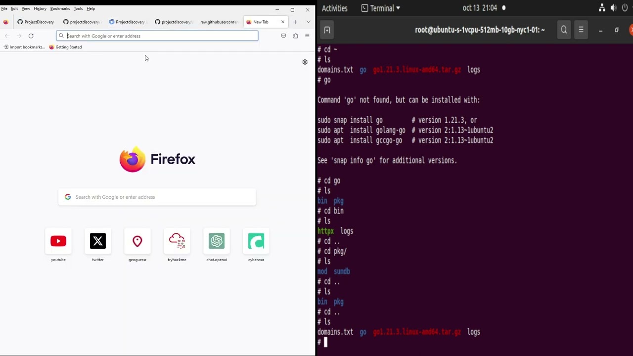 Pilot Episode: Failing to install naabu from projectdiscovery on an Ubuntu 20.04 from DigitalOcean