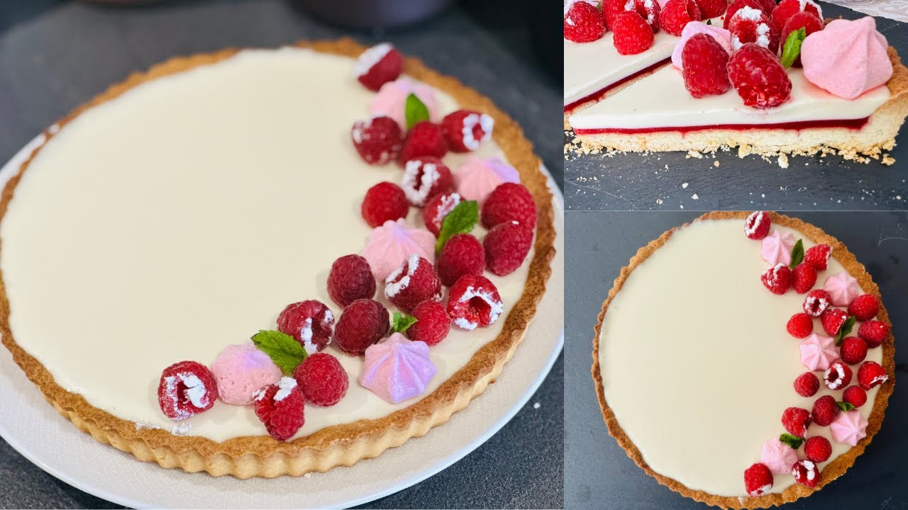 Tarte panna cotta à la framboise_Recette avec ou sans Thermomix