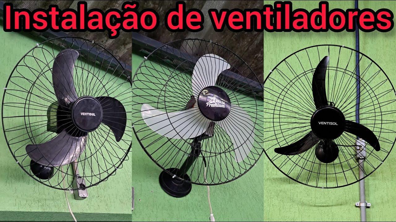 montagem de circuito de  3 ventilador de parede