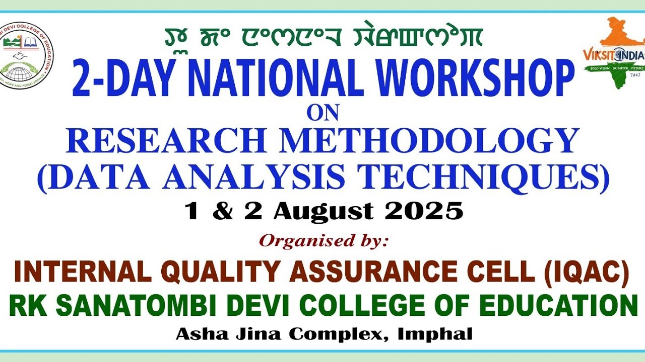 2-Day National Workshop on 'Research Methodology (Data Analysis Techniques)'