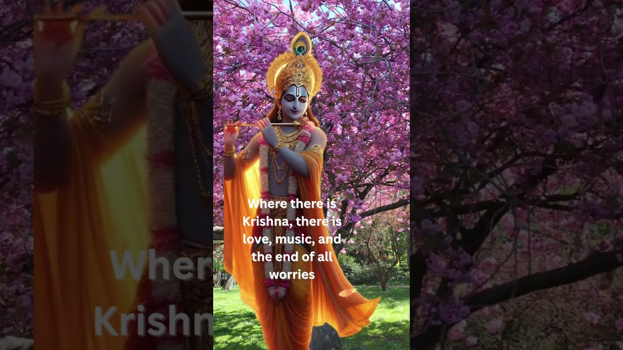 Where Krishna is, peace follows #Krishna #DivineLove #FluteOfKrishna #RadheKrishna #SpiritualVibes