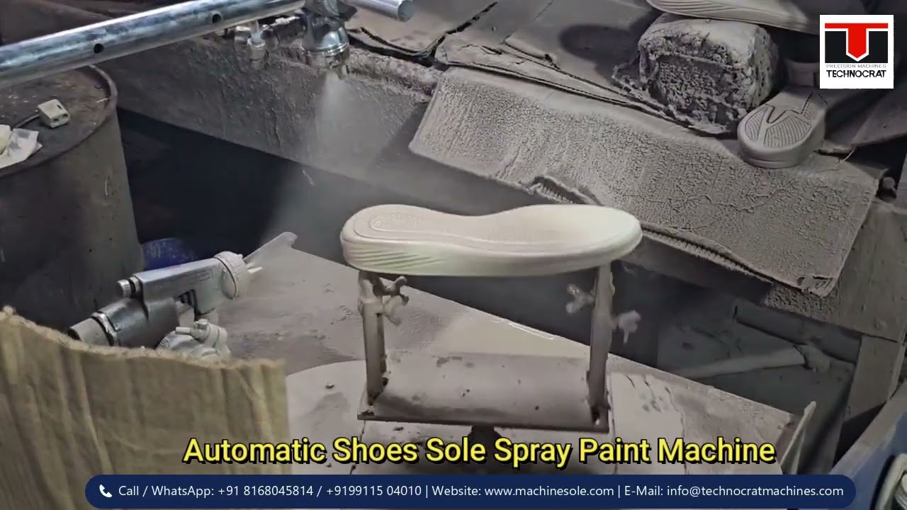 Automatic Shoes Sole Spray Paint Machine | Footwear Sole Painting Equipment #SoleSprayPaintMachine