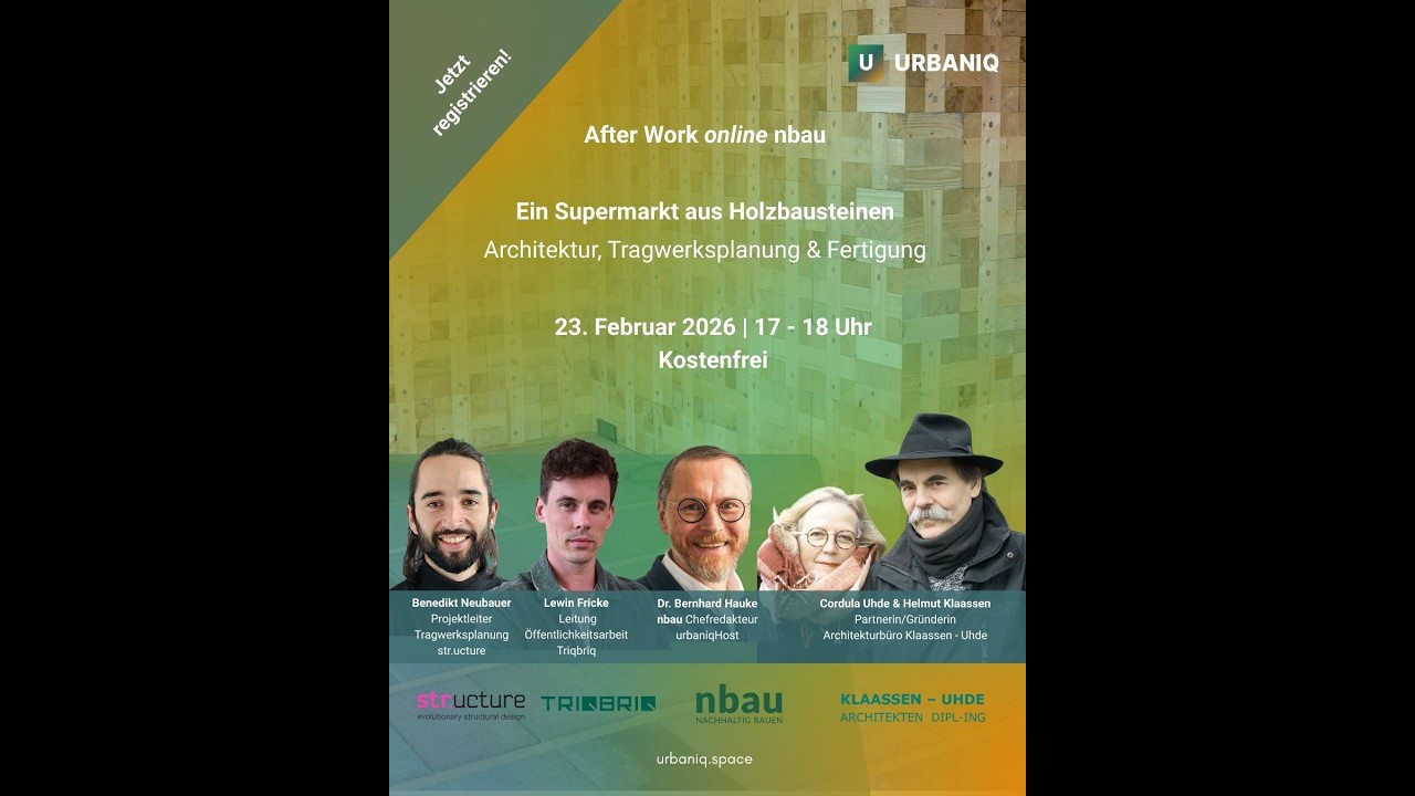 23022026 After Work online nbau: Holzbau und Kreislaufwirtschaft
